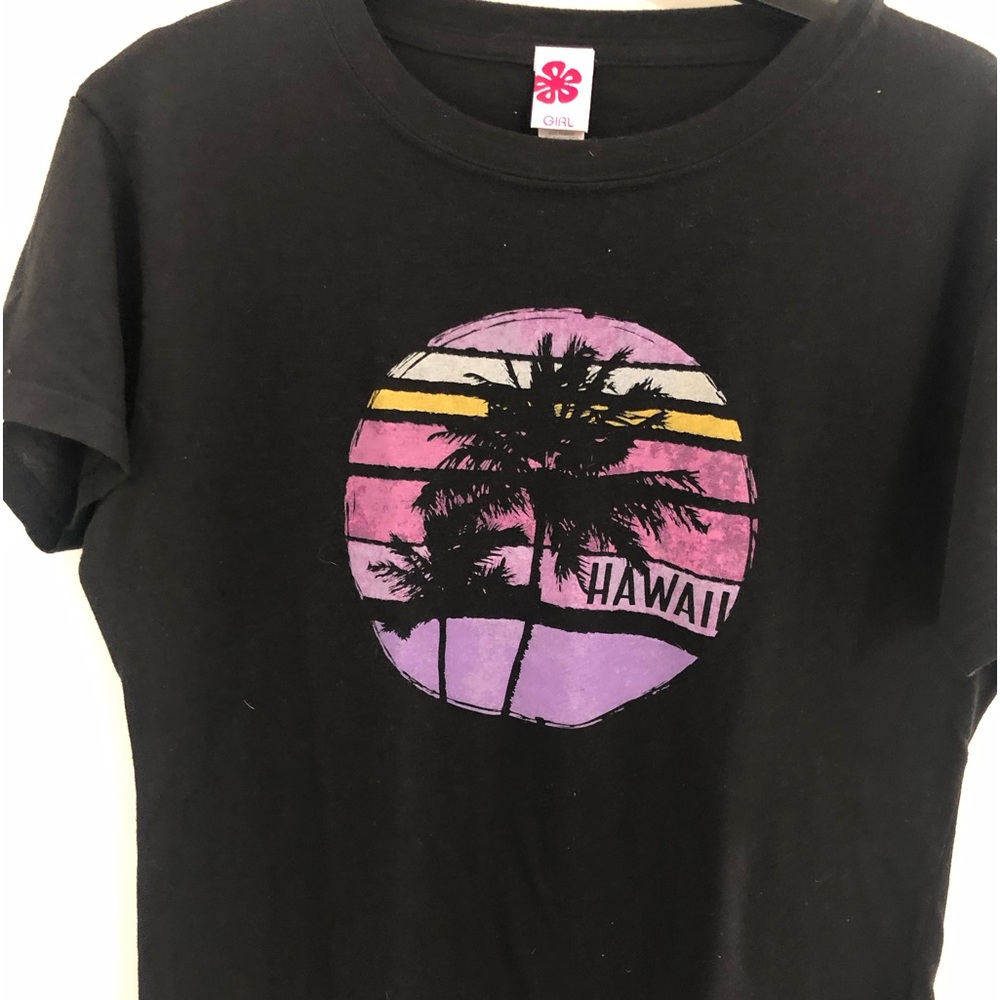 ISLAND GIRL WHITE SHORT SLEEVE SHIRT GIRLS XL